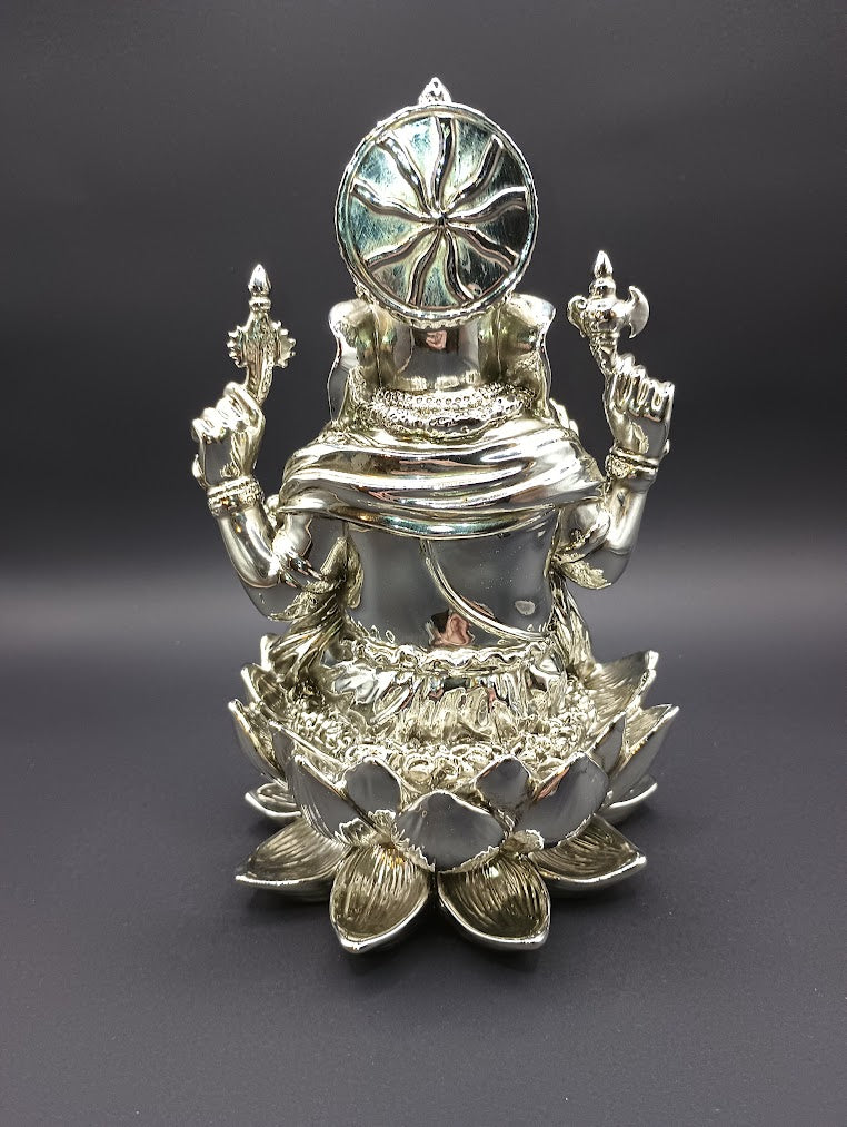 Ganesha on Lotus - Electroplated