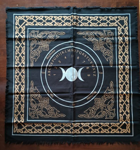 Altar Cloth - 24" - Triple Moon - Ouija