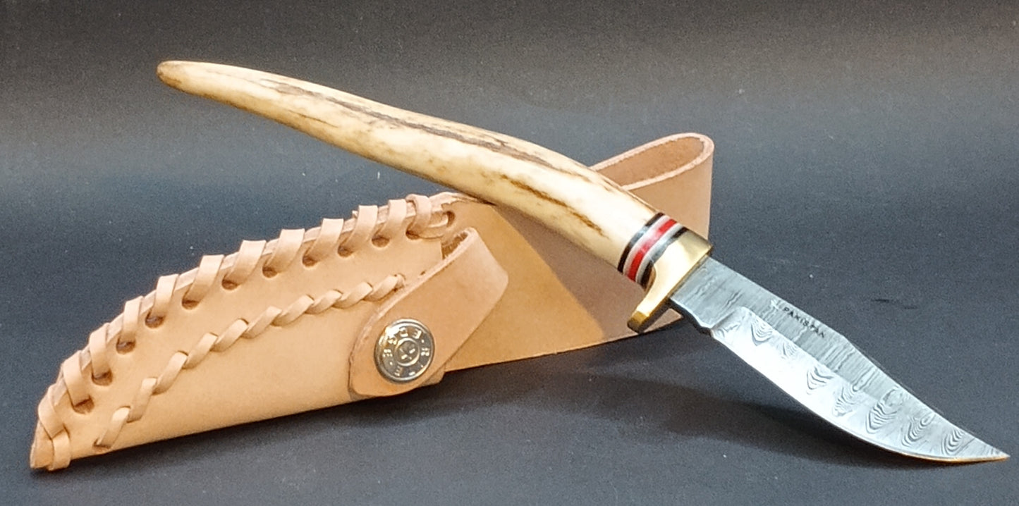 Stag Damascus Athame