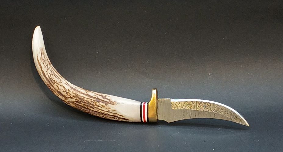 Stag Damascus Athame