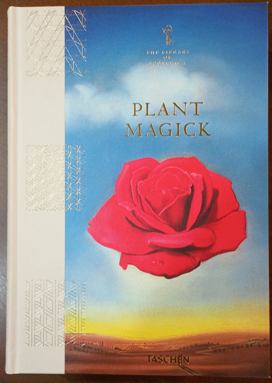 Cover of Plant Magic, Library of Esoterica, with red rose and title.