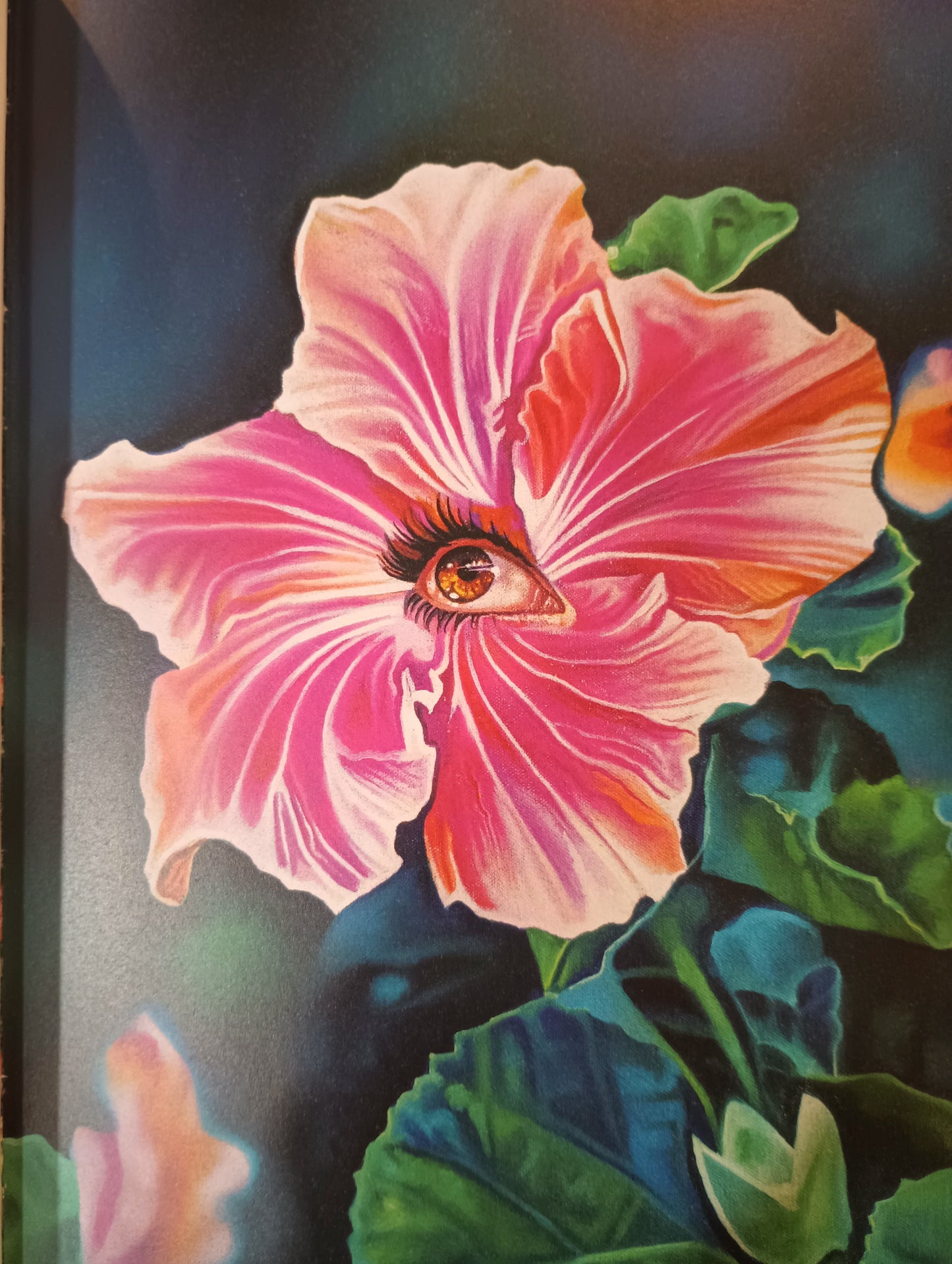 psychedelic art from Plant Magic, Library of Esoterica, of flower with an eye.