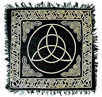 Black & Gold Triquetra Altar Cloth