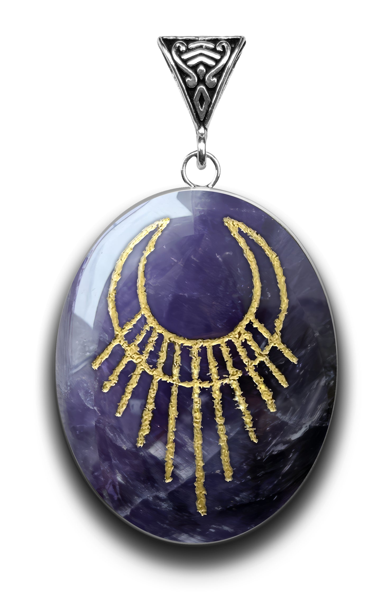 Rising Woman Amethyst Pendant