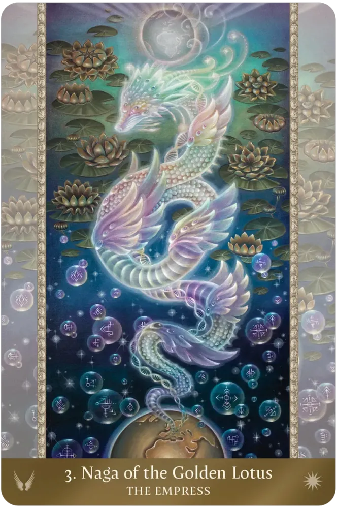 Card 3 - Naga of the Golden Lotus; The Empress