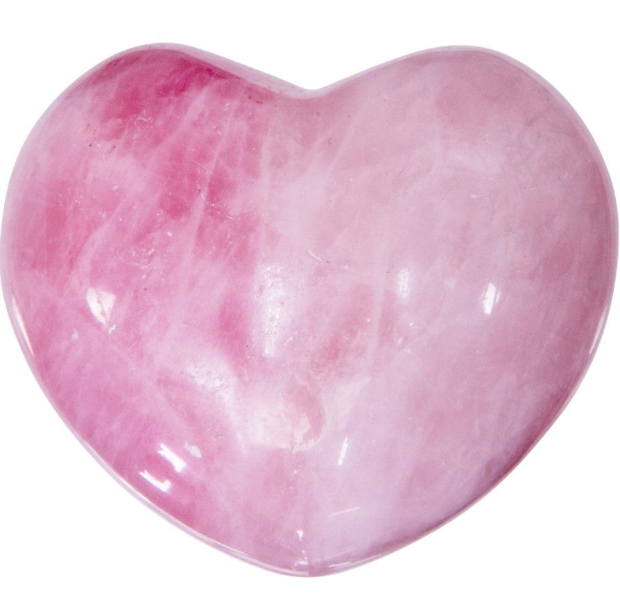 Rose Quartz Puffed Gemstone Heart