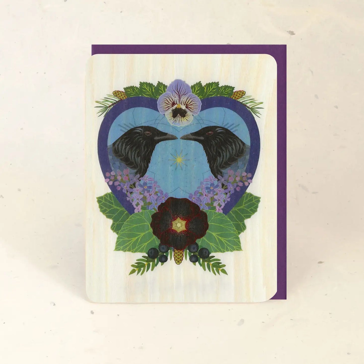 Wood Veneer Greeting Cards by Little Gold Fox Designs