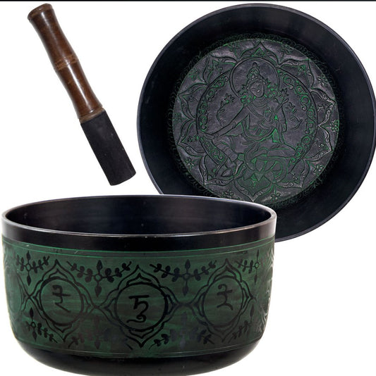 Green Tara Singing Bowl - 6"