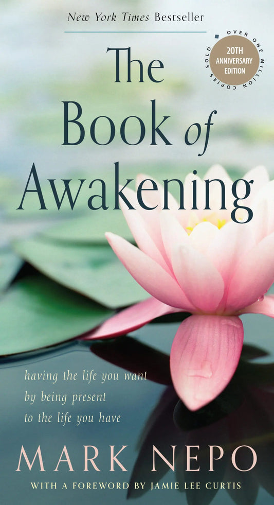 Cover of Book of Awakening showing lotus flower