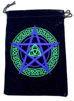 Pentagram Pouch - Black Velveteen