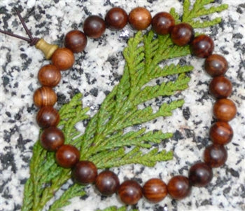 Black Pear Wood - Large wrist mala / bracelet