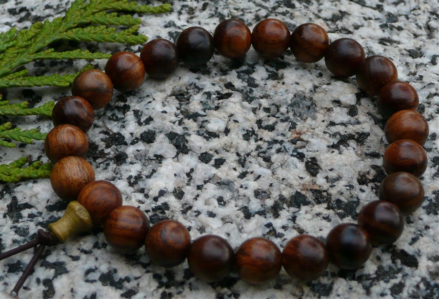 Black Pear Wood - Large wrist mala / bracelet