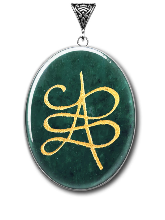 Prosperity Zibu on Jade Pendant