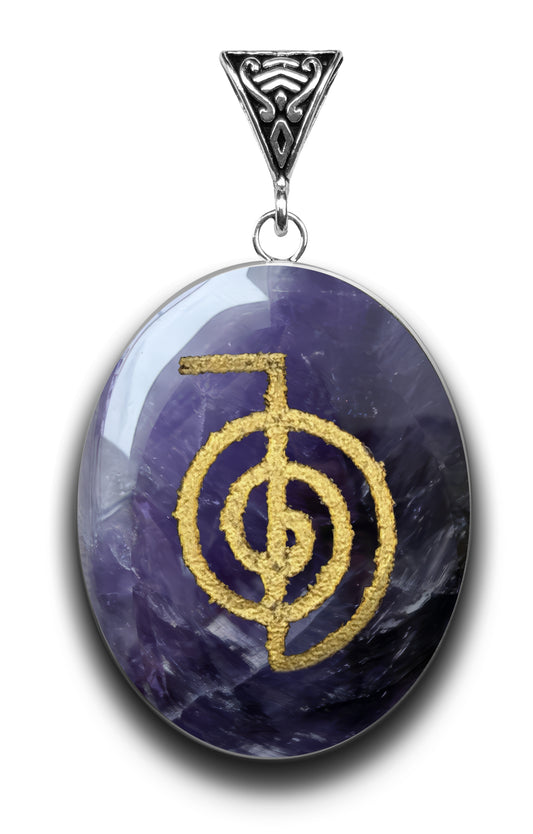 Reiki Choku Rei on Amethyst Pendant