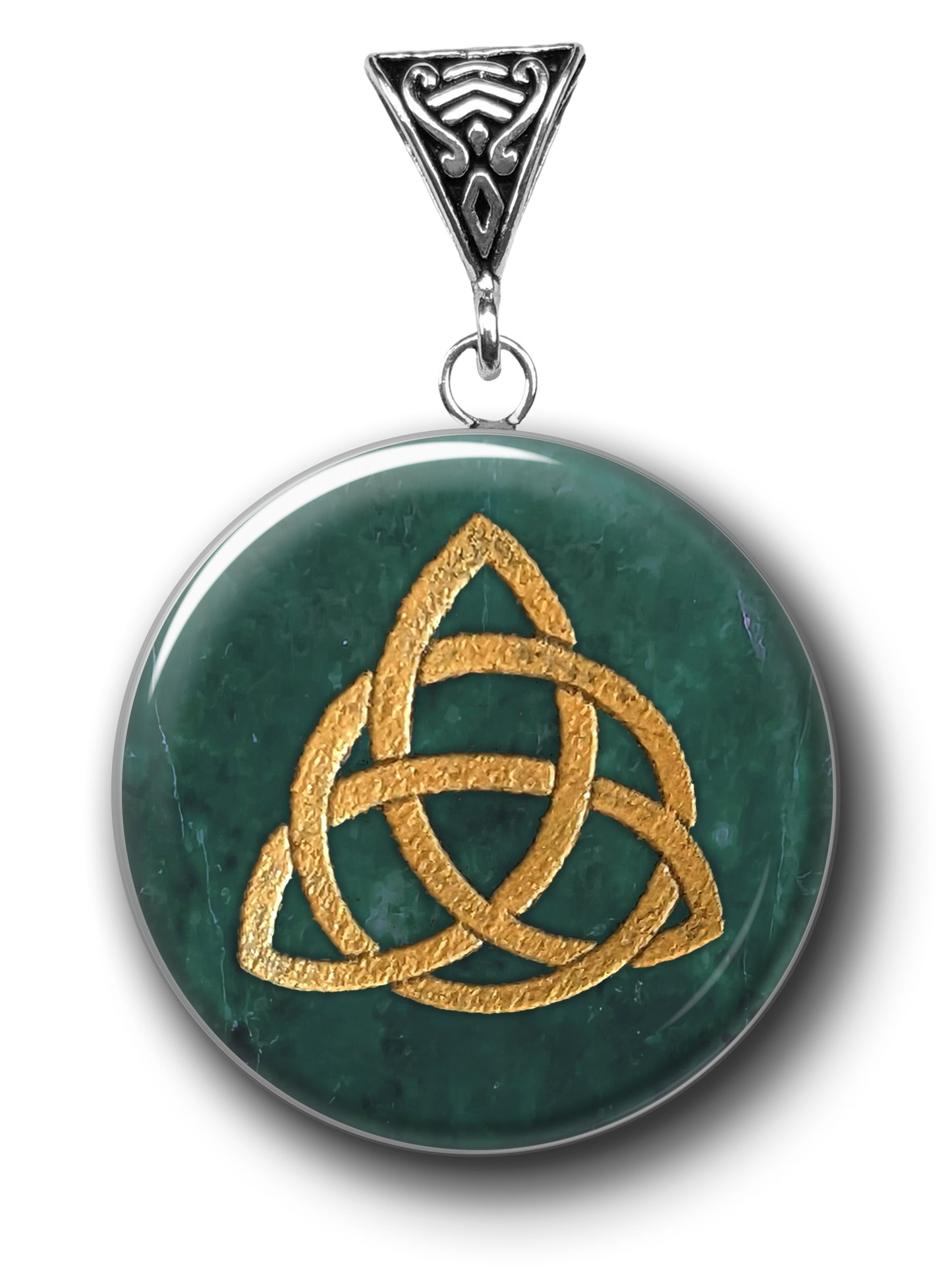 Triquetra on Jade Pendant