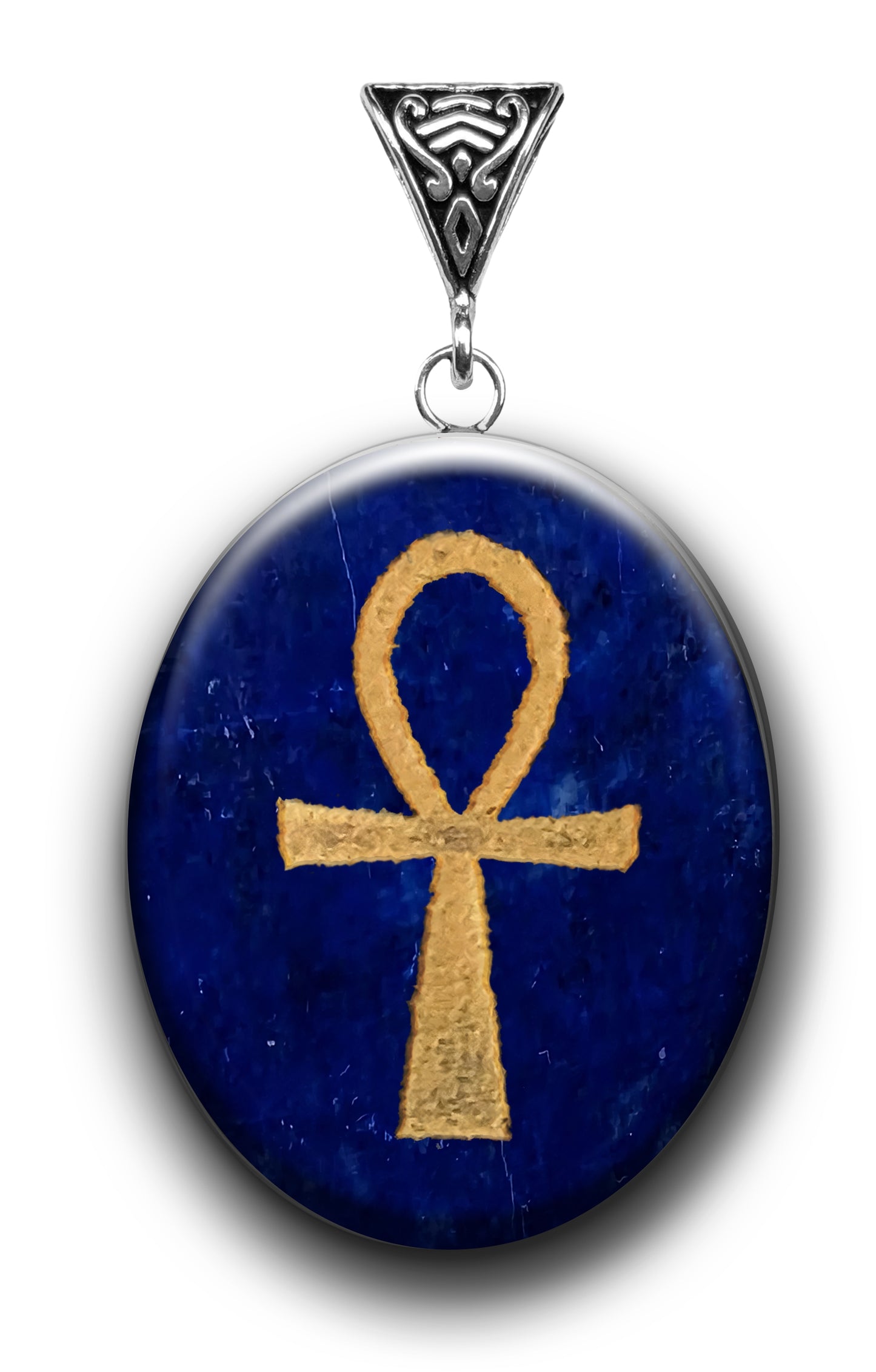 Ankh on Lapis Pendant