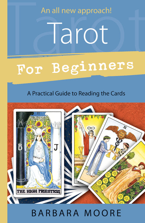 Cover of Barbara Moore's Tarot for Beginners showing some cards.