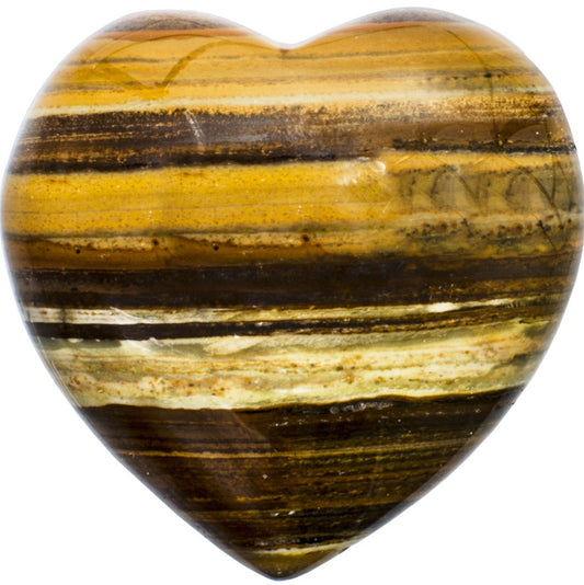 Tiger Eye Puffed Gemstone Heart