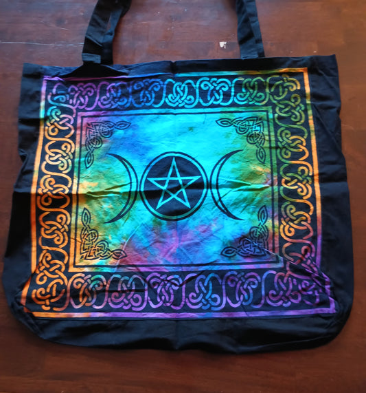 Triple Moon Pentagram Tote