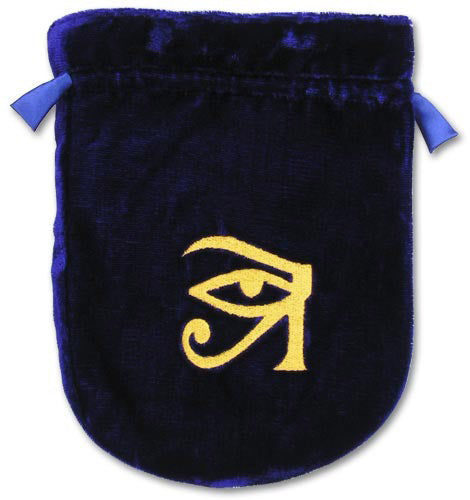 Eye of Horus Blue Velvet Tarot Bag