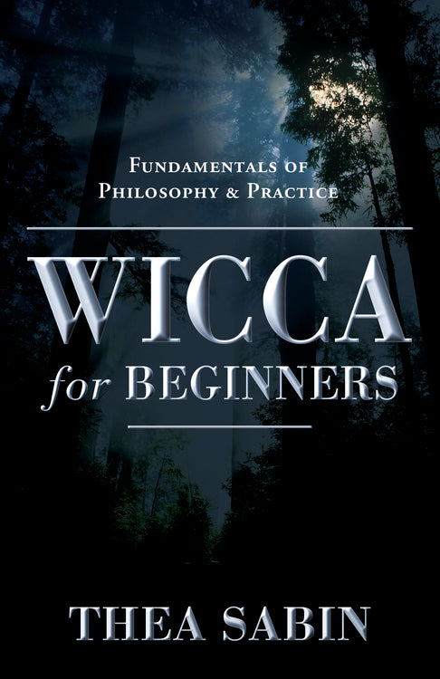 Cover of Wicca for Beginners showing moonlit forest