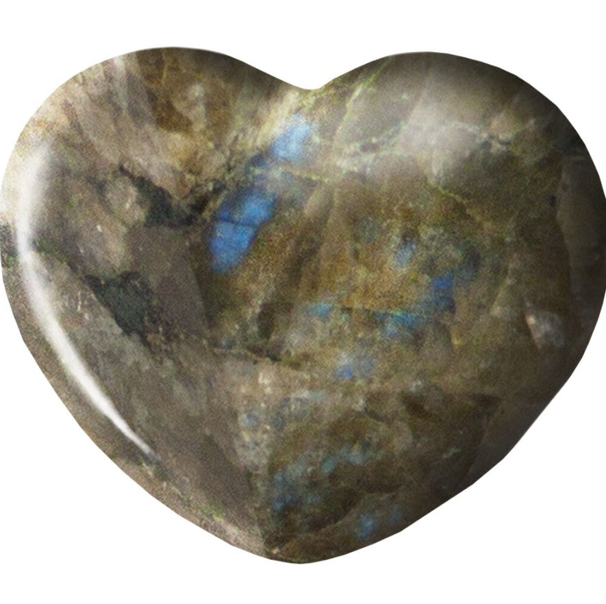 Labradorite Puffed Gemstone Heart