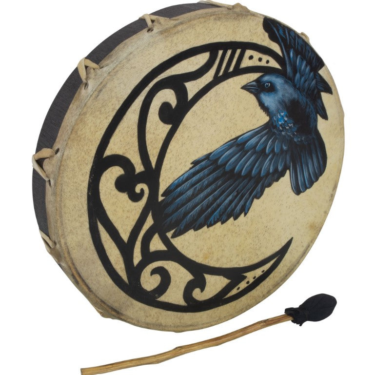 Ceremonial Drum - Moon & Raven