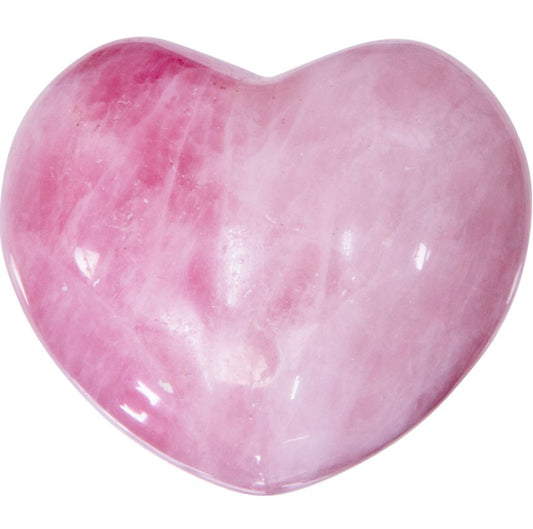 Rose Quartz Puffed Gemstone Heart