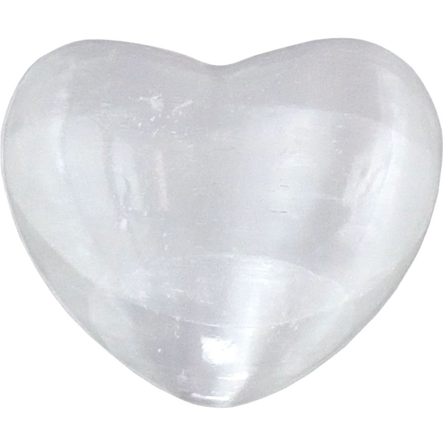 Selenite Puffed Gemstone Heart